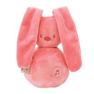 Lapidou Musical Rabbit Plush - Coral