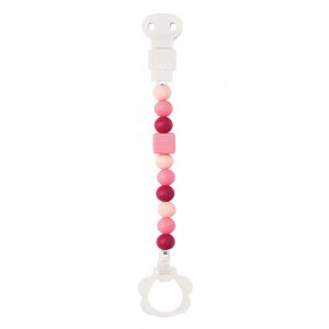 Nattou Pacifier Clip - Coral