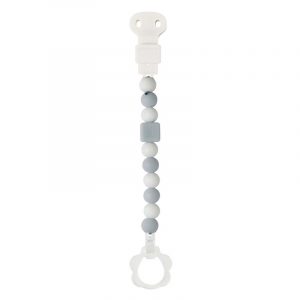 Nattou Pacifier Clip - Grey & White