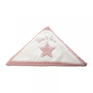 Hooded Towel - Pink & White