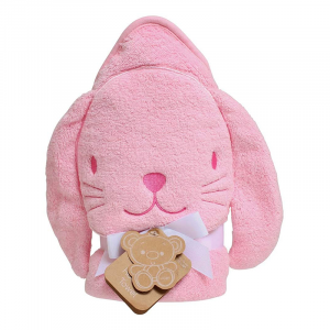 Hooded Towel - Bunny Pink