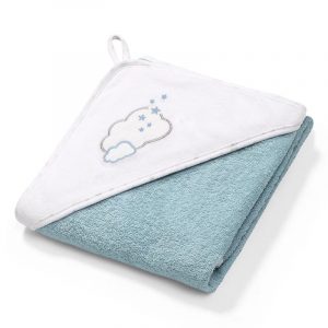 Hooded Towel Terry - Blue - 100x100cm