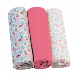 Muslin Diaper - Pink - 3 Pcs