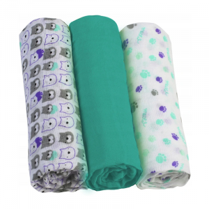 Muslin Diaper - Turquoise - 3 Pcs
