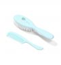 Soft Bristle Hairbrush & Comb - Blue