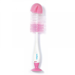 2 in 1 Bottle & Teat Brush - Pink