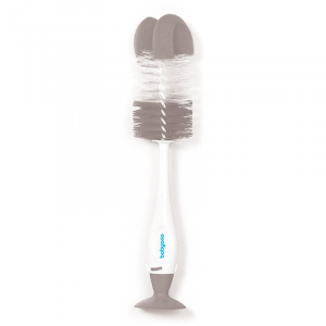 2 in 1 Bottle & Teat Brush - Grey
