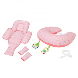 Nursing Pillow & Baby Nest - Coral