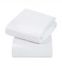 Moses Basket & Pram Cotton Fitted Sheet - White