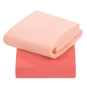 Cot Cotton Fitted Sheet - Coral