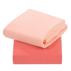 Cot Bed Fitted Sheets - Coral