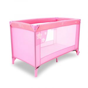 Travel Cot Baleares Stars - Pink