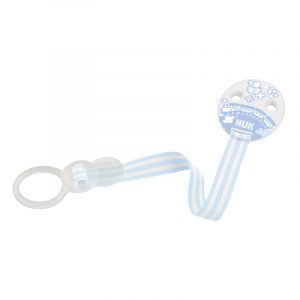 Baby Rose & Blue Soother Ribbon