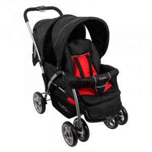 Trottine Doppler Double Stroller Noir Rouge