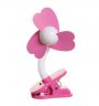 Clip-on Stroller Fan - White/Pink Foam