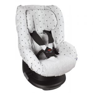 SeatCover - Light Grey Crowns