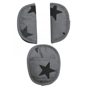 Universal Carseat Pads - Grey Stars