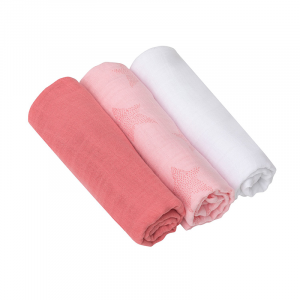 Bamboo Baby Muslin Cloths - Pink
