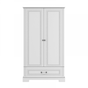Ines Elegant White 2-Door Wardrobe Tall
