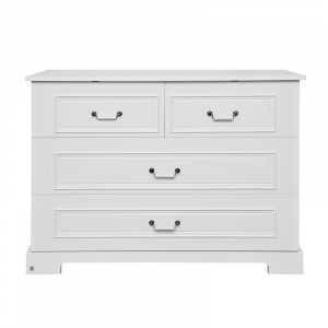 Ines Elegant White 4-Drawer Chest