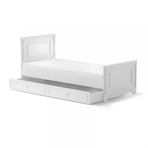 Ines Elegant White Bed - 90x200