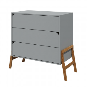 Lotta Gray 3-Drawer Chest