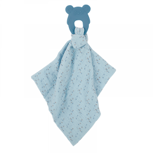 Silicone Teether & Doudou - Blue