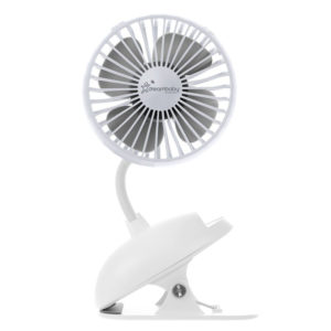 USB Rechargeable Clip-on Fan - White