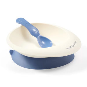 Suction Bowl with Spoon - Blue
