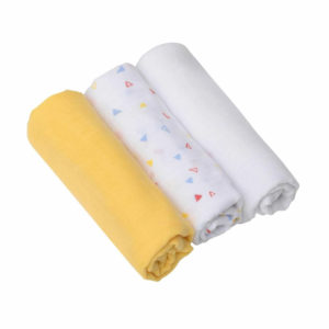 Bamboo Baby Muslin Cloths – Yellow Triangles