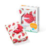 Bamboo muslin swaddle and rattle - Watermelon