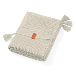 Bamboo knitted blanket with tassels - Grey