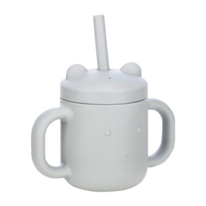 Silicone Cup with Handles - Grey