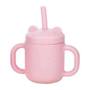 Silicone Cup with Handles - Pink