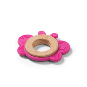 Wooden & Silicone Teether - Butterfly