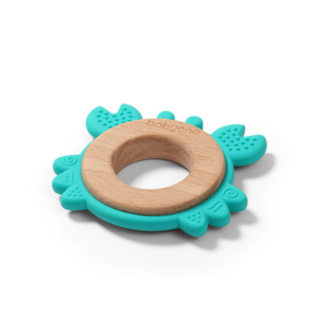 Wooden & Silicone Teether - Crab
