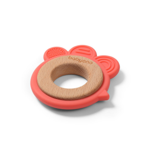 Wooden & Silicone Teether - Hen