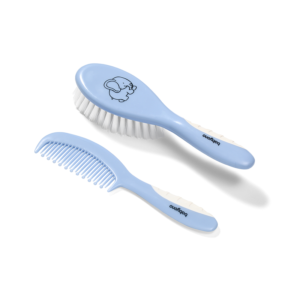 Soft bristle Hairbrush & Comb - Blue