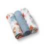 Muslin Diapers  Super Soft – Orange/Blue – 3 pcs