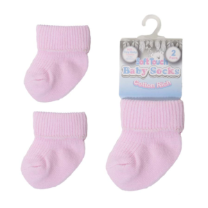Premature Baby Socks - Pink - 2 Pairs