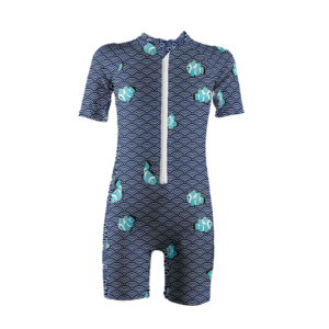 Clownfish Navy Sunsuit - Short Sleeves - 9-12M