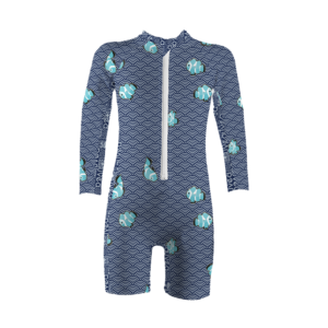 Clownfish Navy Sunsuit - Long Sleeves – 9-12M