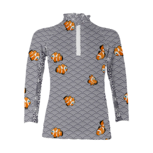 Grey Rashguard Top - Long Sleeves – 2-4 Yrs
