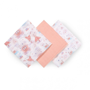 Muslin Diapers - Peach - 3 Pack