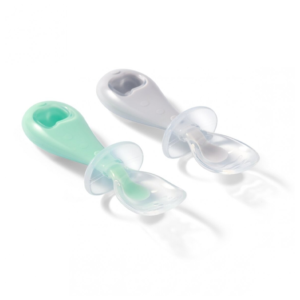 Silicone Spoons - Mint & Grey - 2 Pack