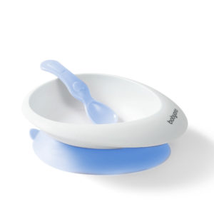 Suction Bowl with Spoon - Blue