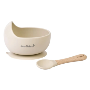 Silicone Bowl and Spoon - Sand