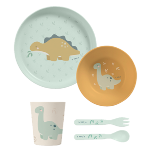 Dino Feeding Set - Mustard