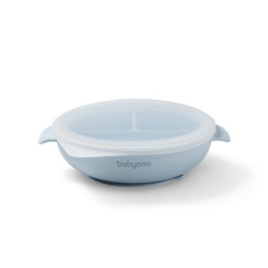 Silicone Suction Plate + Lid - Blue
