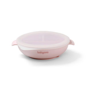 Silicone Suction Plate + Lid - Pink
